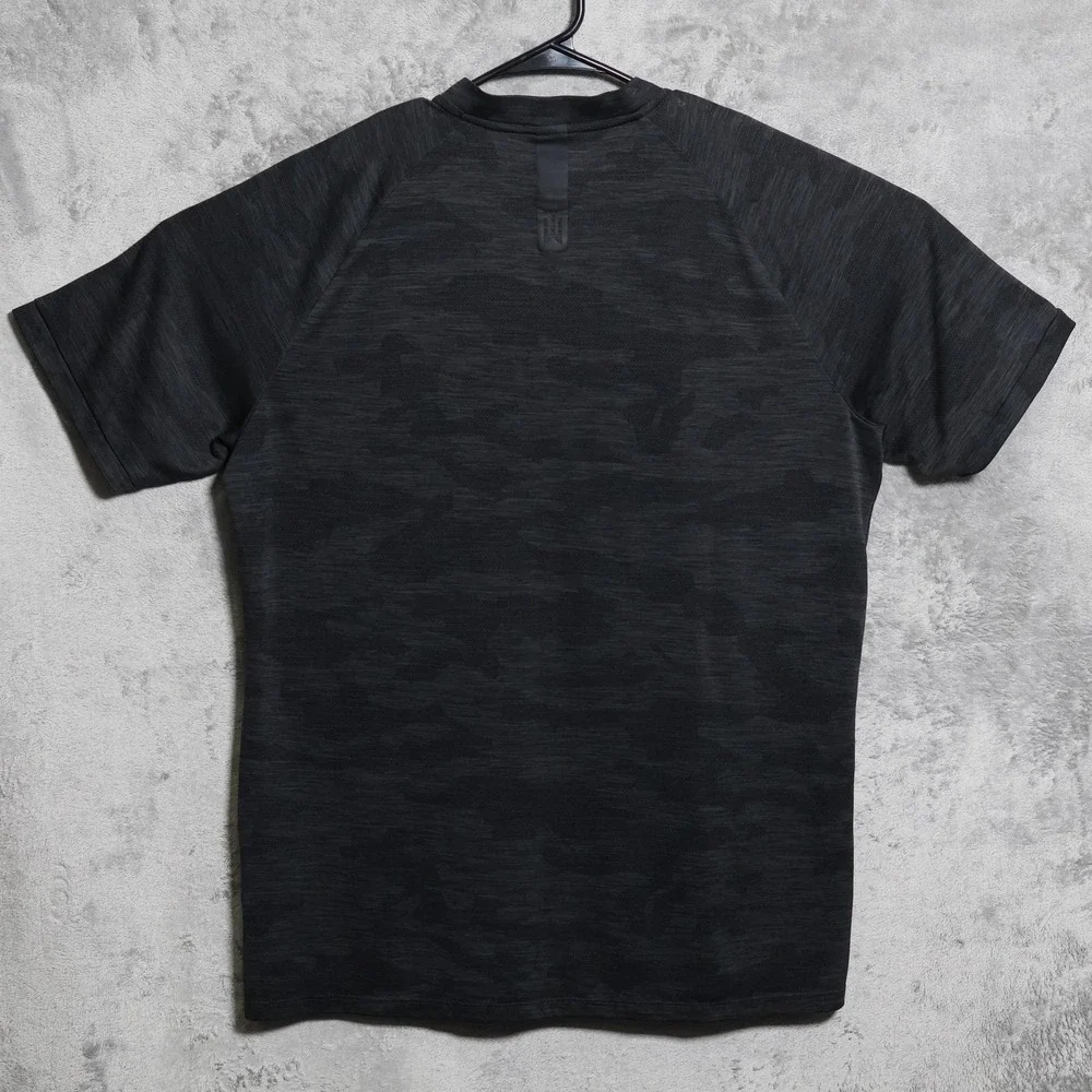 Nike Polo Shirt Mens Large Black Gray Camo Tiger Woods Golf Henley 932390-060 - Picture 3 of 11